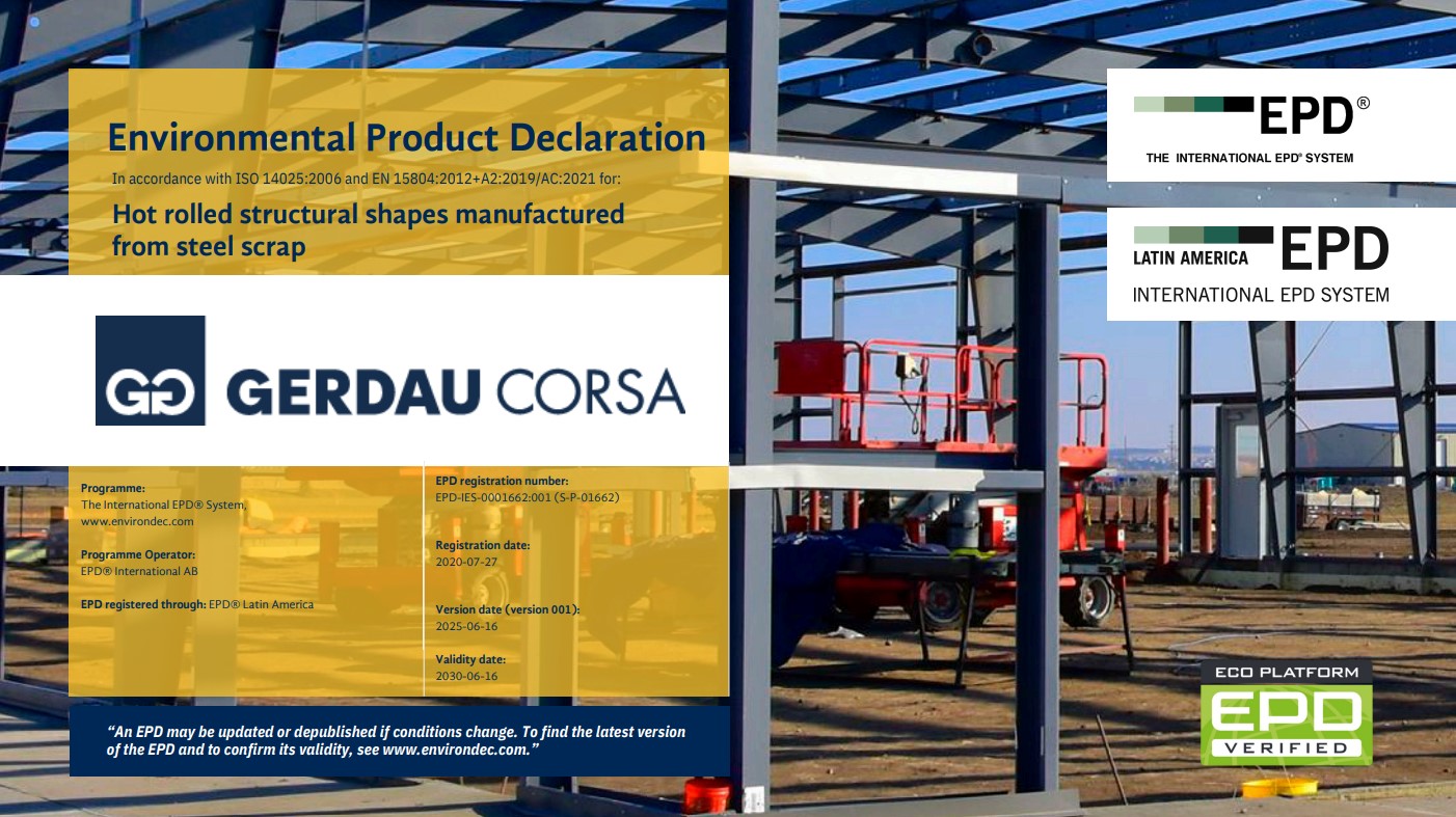 EPD Steel Rebar Manufactured From Steel Scrap