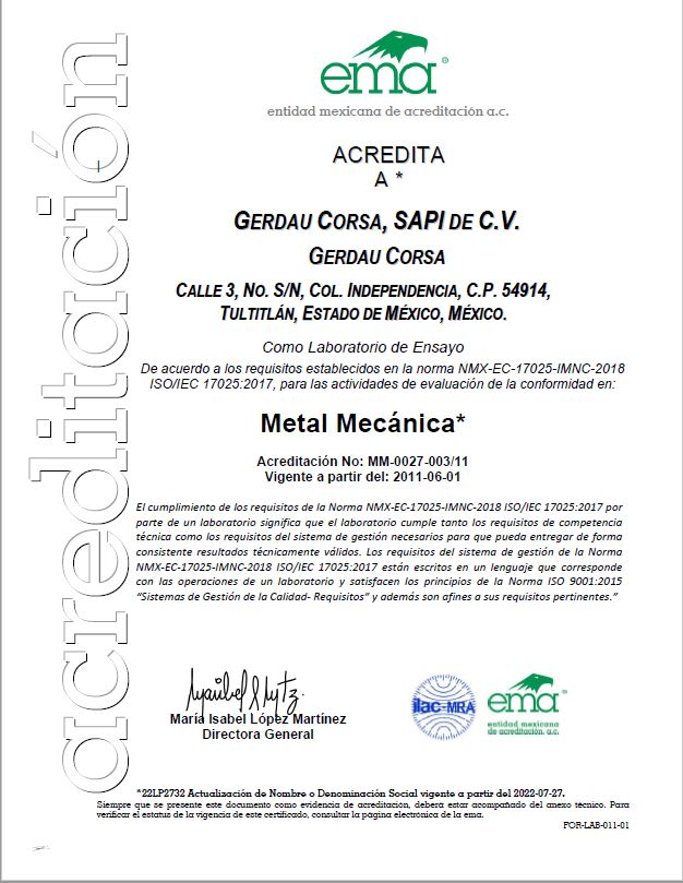 Certificación de producto grado 42